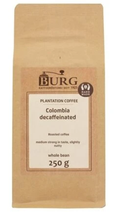 Burg Colombia Excelso Decaf 250 G Coffee Beans