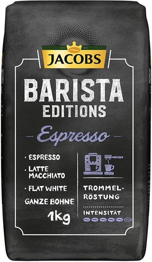 Jacobs Barista Editions Espresso 1 Kg Roasted Coffee Beans 1 Jacobs Barista Editions Espresso 1 Kg Roasted Coffee Beans