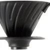 Hario V60 Steel Dripper Size 02 With Silicone Base, Matte Black