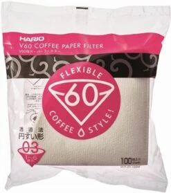 Hario V60 Size 03 Coffee Paper Filters 100 Pcs