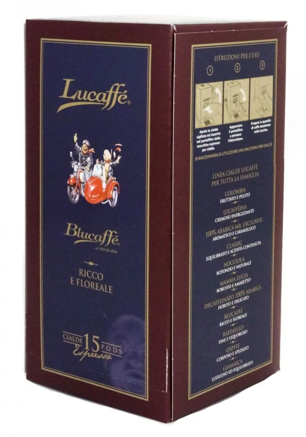 Lucaffé Blucaffé E.S.E. Espresso Pods 15 Pcs 1 Lucaffé Blucaffé E.S.E. Espresso Pods 15 Pcs