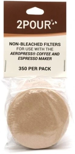 2POUR® Non Bleached Coffee Filters For AeroPress 350 Pcs