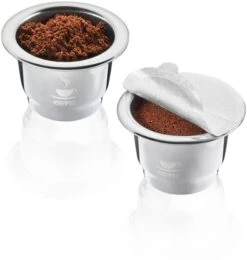 Gefu Conscio Reusable Nespresso-Compatible Coffee Capsules, 2 Pcs