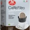 Saquella Caffé Filtro Gusto Forte Reusable One Cup Filter & 10 X Italian Coffee Bags
