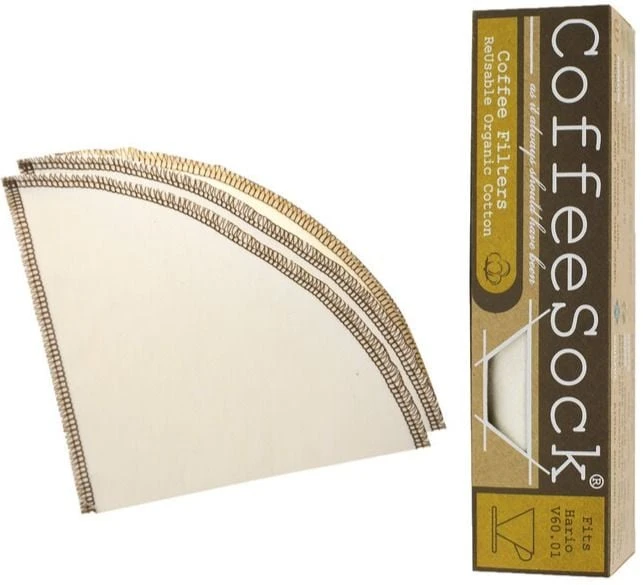 CoffeeSock Hario® V60-01 Style Coffee Filter, 2 Pcs 1 CoffeeSock Hario® V60-01 Style Coffee Filter, 2 Pcs