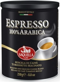 Saquella Espresso 100 % Arabica 250 G Ground Coffee