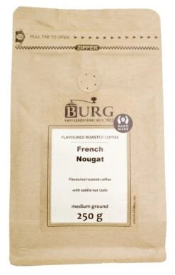 Burg Flavoured Coffee, French Nougat 250 G Ground