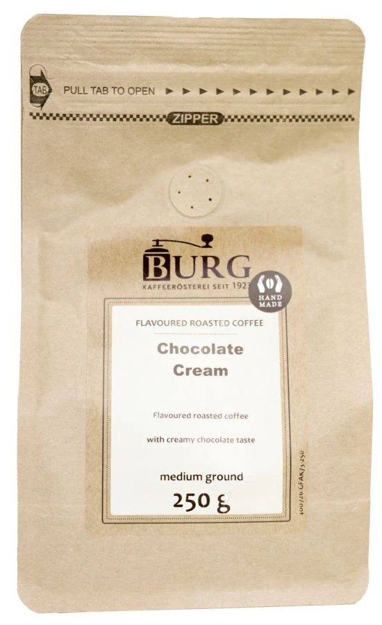 Burg Flavoured Coffee, Chocolate Cream 250 G Ground 1 Burg Flavoured Coffee, Chocolate Cream 250 G Ground