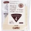 CAFEC ABACA Cone-Shaped Filter Paper 4 Cup, Brown