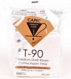 CAFEC Medium Roast T-90 Coffee Paper Filter 1 Cup, 100 Pcs