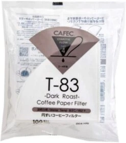 CAFEC Dark Roast T-83 Coffee Paper Filter 4 Cup, 100 Pcs