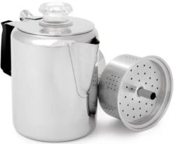 GSI Outdoors Glacier Stainless Percolator With Silicon Handle