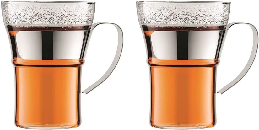 Bodum Assam Glass With Steel Handle 350 Ml, 2 Pcs 1 Bodum Assam Glass With Steel Handle 350 Ml, 2 Pcs