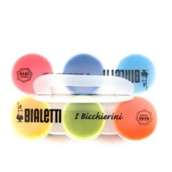 Bialetti Multicolour Ceramic Espresso Cups 90 Ml, 6 Pcs -Coffee Sale Shop bialetti bicchierini multicolor espresso cup 7543