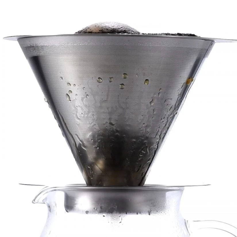 Hario Double Mesh Metal Dripper V60-01 2 Hario Double Mesh Metal Dripper V60-01 - Image 2