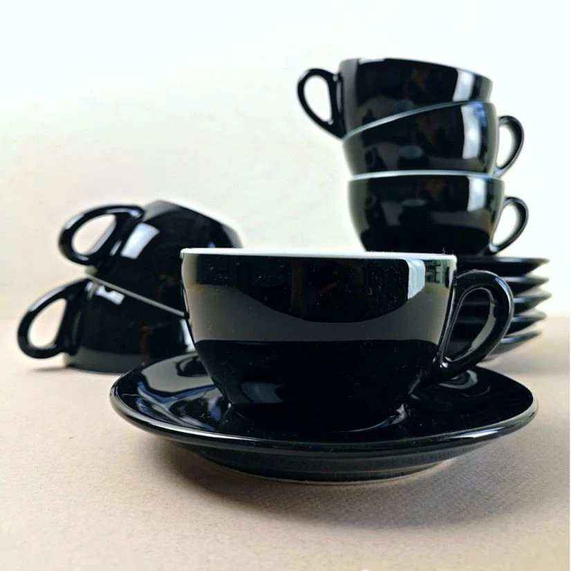 IPA Milano Cappuccino Cup 180 Ml, Black & White 2 IPA Milano Cappuccino Cup 180 Ml, Black & White - Image 2