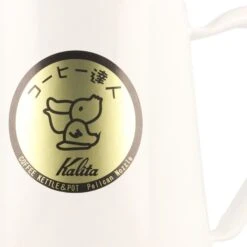 Kalita Pelican Pot Enamel Kettle 1.0 L, White -Coffee Sale Shop kalita pelican enamel kettle 3095