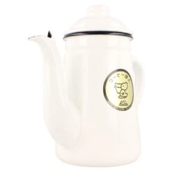 Kalita Pelican Pot Enamel Kettle 1.0 L, White -Coffee Sale Shop kalita pelican enamel kettle 3098