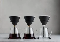 Kinto SCS-S04 Brewer Stand Set 4 Kuppia, Steel -Coffee Sale Shop kinto scs s04 brewer stand set 3438