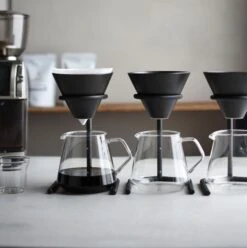 Kinto SCS-S04 Brewer Stand Set 4 Kuppia, Steel -Coffee Sale Shop kinto scs s04 brewer stand set 3441